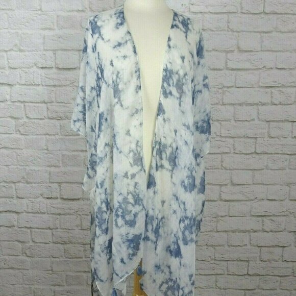 NWT Ivy London NYC Tie-Dye Cover-Up Kimono Caftan Beach Swim OS - Picture 2 of 11